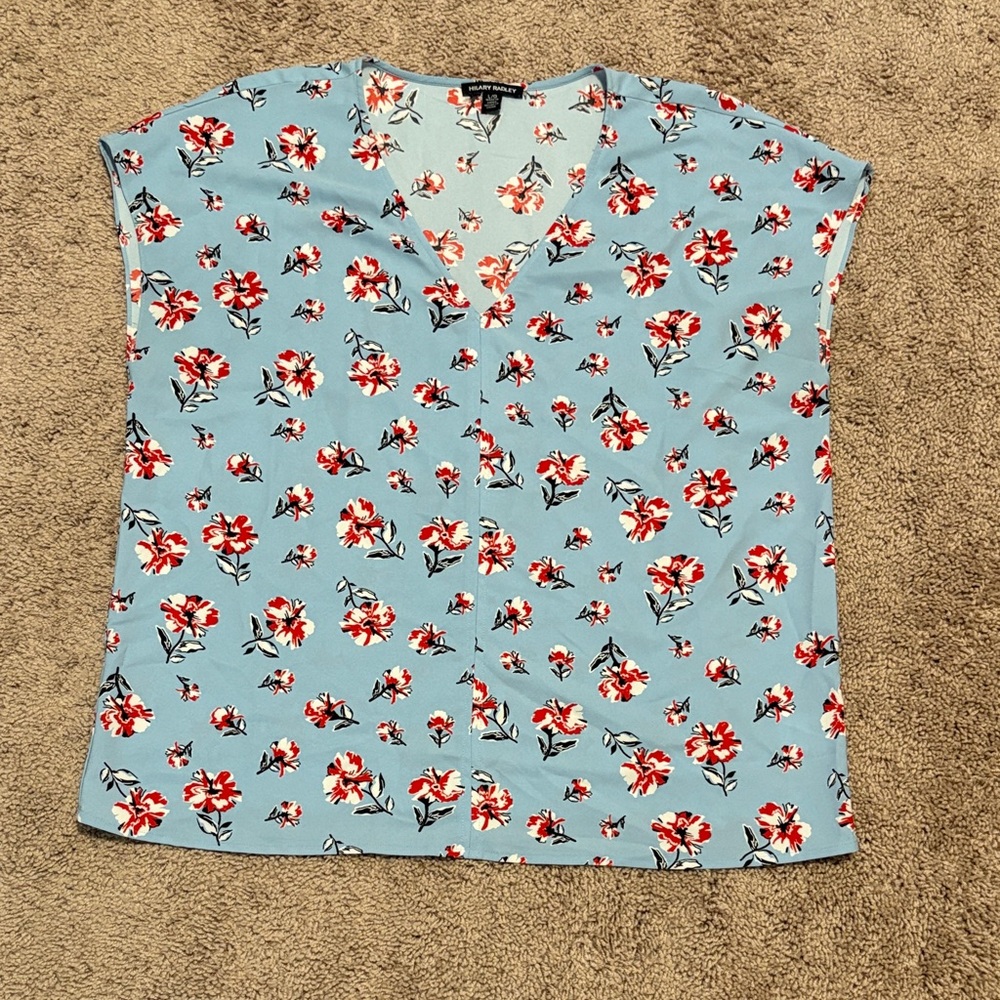 Floral Blue Women's Top